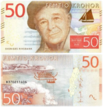 Counterfeit Swedish Krona 50 Kronor Note