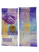 Counterfeit Swiss Franc 1000 Franc Note