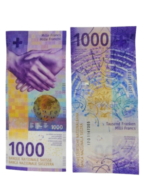 Counterfeit Swiss Franc 1000 Franc Note