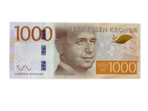 Counterfeit Swedish Krona 1000 Kronor Note