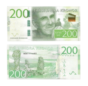 Counterfeit Swedish Krona 200 Kronor Note